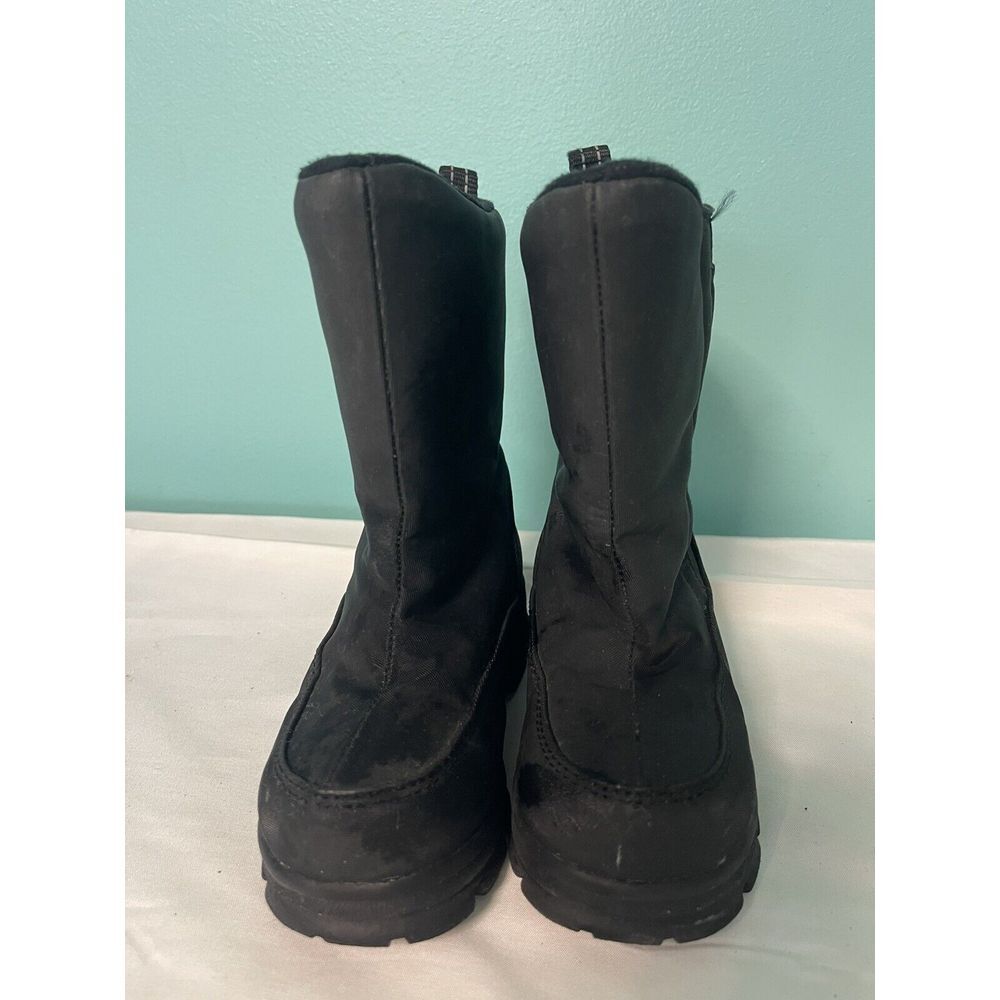 LANDS' END Black w/ Silver Reflective Snow Winter Boots Size 9 Infant